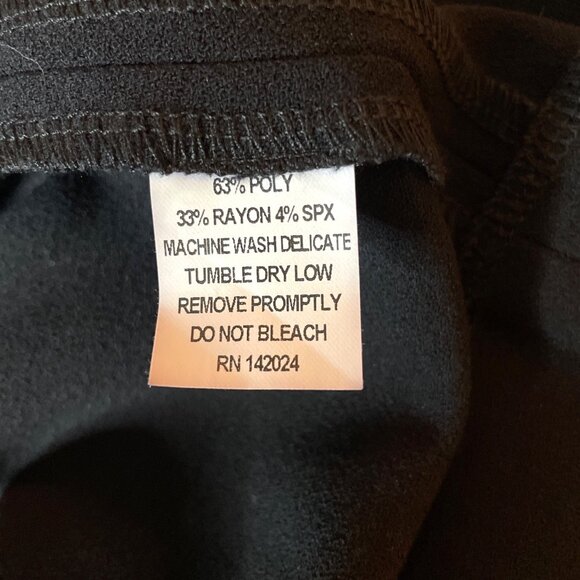 Erika Schrieber NWT Black Wrap Midi Skirt Women's Size XS Made in USA Stretch - Picture 4 of 9